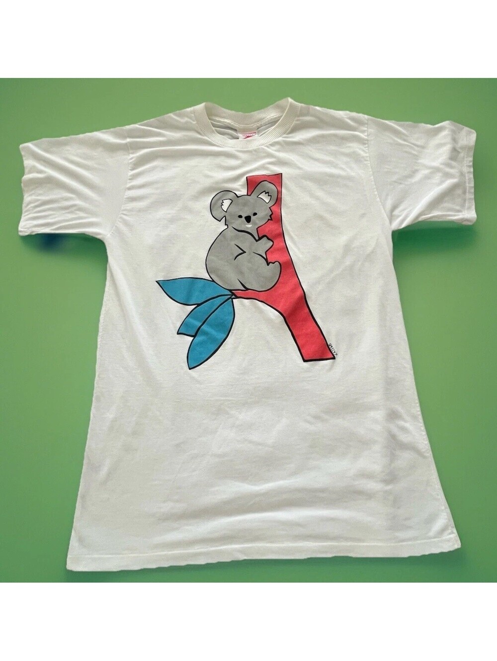Vintage 80s Speedo Koala Single Stitch T-Shirt One Size Unisex Beach Surf USA